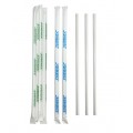individul paper wrapped with printing straight straws