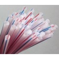 striped straight straws-white with two colors stripes