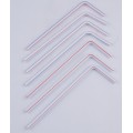 striped bendy straws-white with two colors stripes
