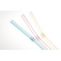 striped bendy straws-transparent with color stripe