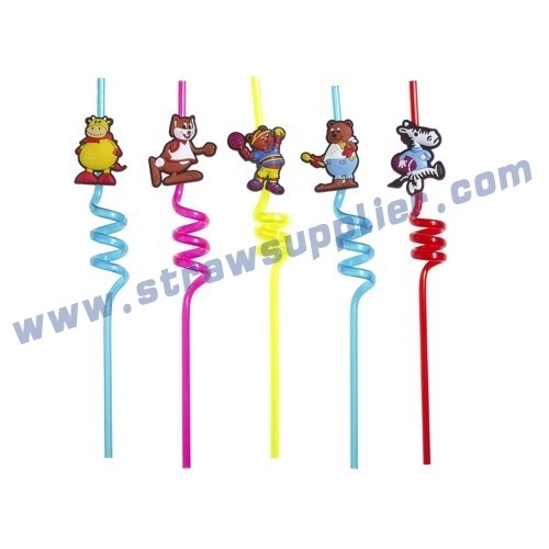 carzy straws with logo-Animal