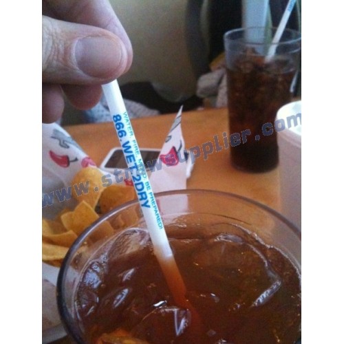 straight printed drinking straw