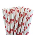 Red Polka Dot Paper Straws