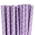 Purple Mini Spots Paper Straws