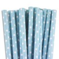 Blue Mini Spots Paper Straws
