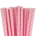 Pink Mini Spots Paper Straws