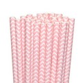 Pink Chevron Paper Straws